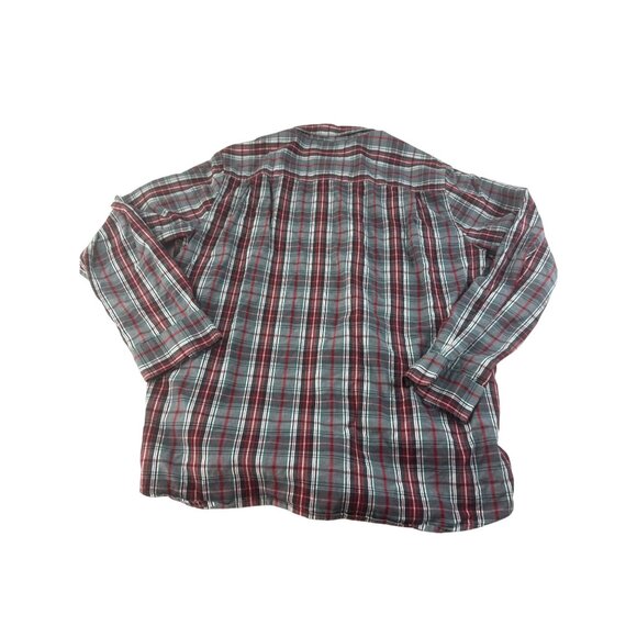 Weatherproof Vintage Mens XL Plaid Shirt Red Blue Flannel Long Sleeve Casual - Picture 6 of 7